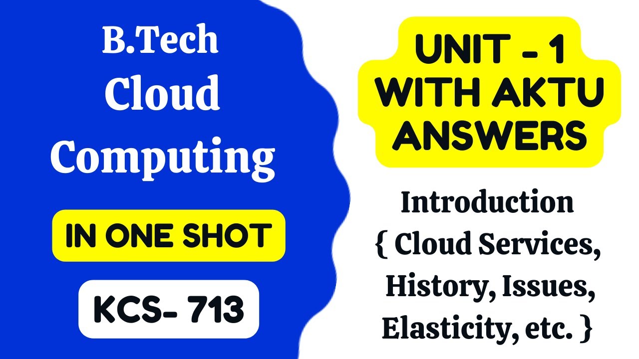 Kcs713 Cloud Computing Unit 1 In One Shot Introduction And Evolution