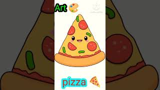 How To Draw Pizza - funny#shorts