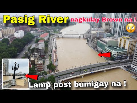 Pasig River nag Kulay BROWN NA ! Umapaw ang tubig ! Pasig River Esplanade 1C July 26 2024