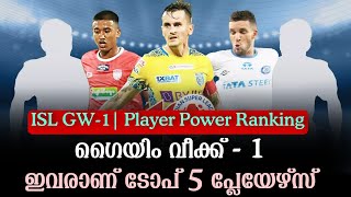 Player Power Ranking: ഇവരാണ് ടോപ് 5 പ്ലേയേഴ്സ് | ISL GW 1 | Football News