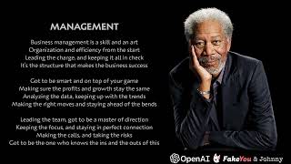 poem was written and read by AI - poem Management (deepfake voice of Morgan Freeman)