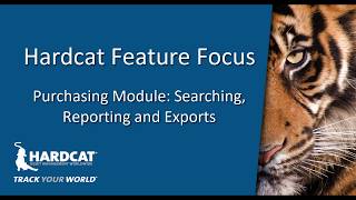 Hardcat Feature Focus - Purchasing Searching, Reporting And Exports.