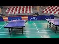 Morning table tennis training session