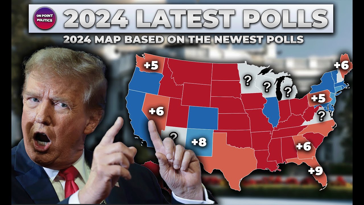 2024 ELECTION MAP BASED ON THE LATEST INDIVIDUAL STATE POLL FROM ALL 50 ...