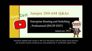 [2021.6] Latest Juniper JN0-648 exam questions and answers and exam Discount codes