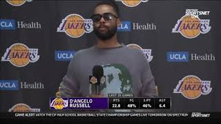 D'Angelo Russell PostGame Interview | Milwaukee Bucks vs Los Angeles Lakers