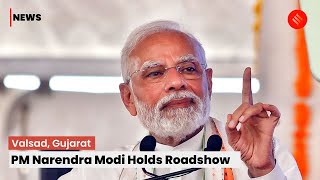 Gujarat: PM Narendra Modi Holds Roadshow In Valsad, Gujarat