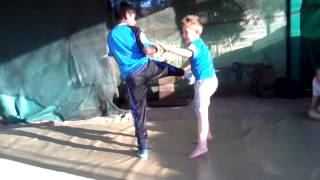 Quantum Krav Maga Front Kick Defense Kids Class