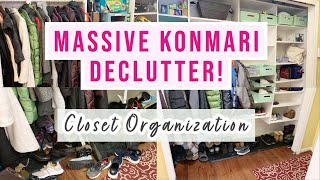 MASSIVE KONMARI DECLUTTER | EXTREME CLOSET ORGANIZATION | EXTREME DECLUTTER WITH ME