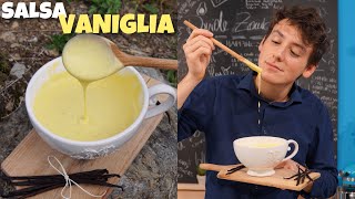 SALSA ALLA VANIGLIA - per accompagnare TORTE e GELATI - ricetta FACILE e VELOCE - CREMA INGLESE