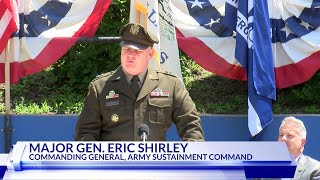 Major Gen. Shirley speaks at Hero Street