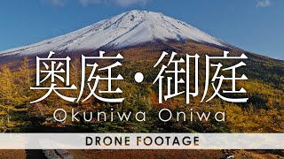 富士山 五合目の紅葉 奥庭・御庭 / Aerial view of Okuniwa Oniwa National Park taken with a drone #富士山 #奥庭 #御庭 #ドローン