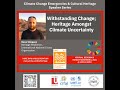 Climate Change Emergencies & Cultural Heritage Speaker Series