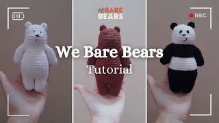 🧶 We Bare Bears Crochet Tutorial | Free Pattern + Color Change Tips 🐻✨