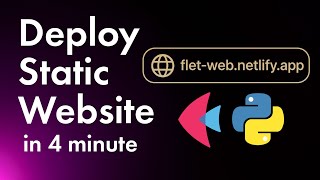 How to Deploy a Python Flet App as a Static Website (Free Hosting with Netlify)