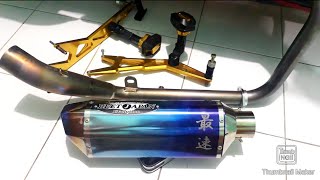 Masukk.... Knalpot NASERT BEET EVO 2 Titanium Blue