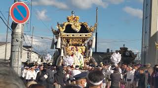 令和5年度 魚吹八幡神社 宵宮 JR網干駅前 和久屋台入場