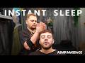 INSTANT SLEEP | ASMR SLEEP MASSAGE IN A Real BARBER SHOP (asmr head massage)