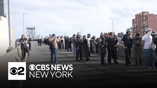 Pro-Palestinian protesters block Manhattan Bridge; NYPD confirms arrests