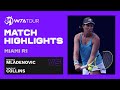 Kristina Mladenovic vs. Danielle Collins | 2021 Miami Round 1 | WTA Match Highlights