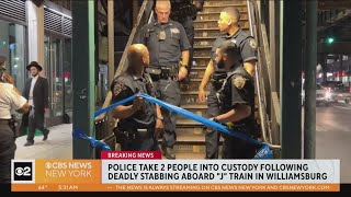 2 people in custody after deadly stabbing on subway