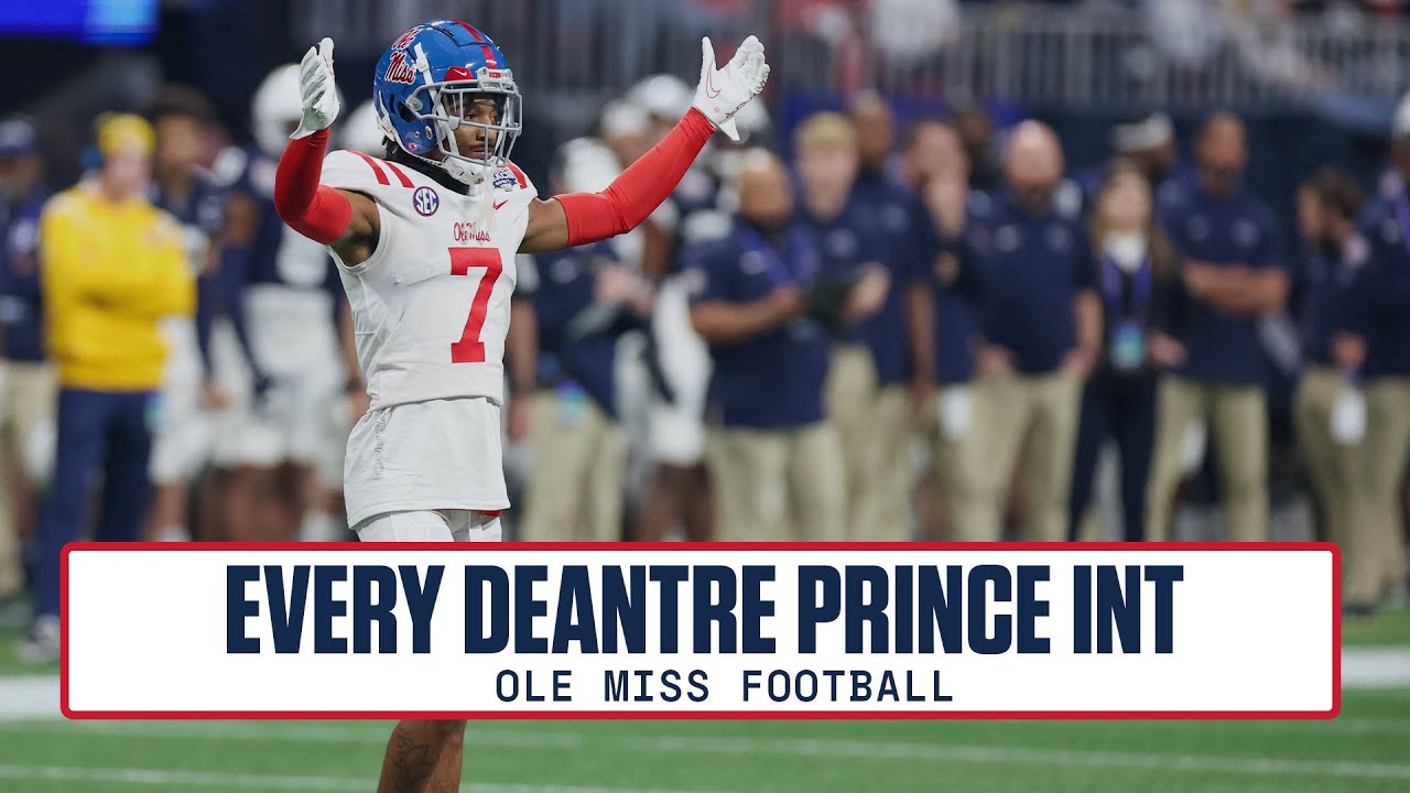 Every Deantre Prince Interception - YouTube