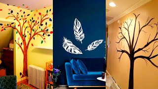Tree Wall Painting Ideas || Feather Wall Painting Designs || Branches Wall Painting Ideas 2020