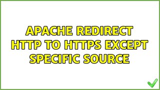 Apache redirect http to https except specific source