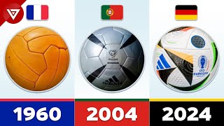 ⚽ The Evolution of The UEFA Euro Ball 1960-2024 - The Euro Ball History