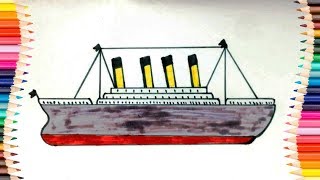 How to draw Titanic Ship | Titanic Drawing For Beginners