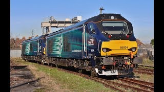 68033 and 68034 departs Bridgwater with 6M63 on 30th January 2018