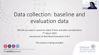 Data collection: baseline and evaluation data