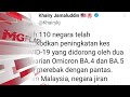 Subvarian Omicron Sedang Mengganas. Rakyat Jangan Leka!- KJ #MGFlash