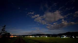 2021年8月　山形県鮭川村の星空タイムラプス