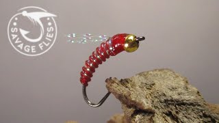 Tying the Red Slasher (Winter midge fly pattern)