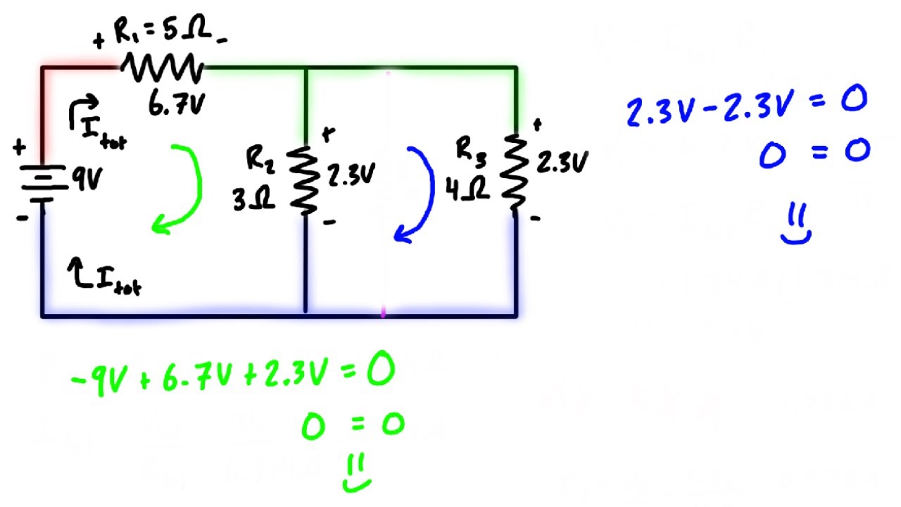 Kirchhoff’s Voltage Law (KVL) Example Problem #1 - YouTube