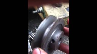 Working on my 48 bobcat mower (wheel drive pulleys)