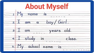 How to write Self Introduction # 10 lines of self Introduction in english #viralvideo