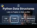 Python Lists, Tuples, Sets & Dictionaries Explained | Data Science Python Course Video 4