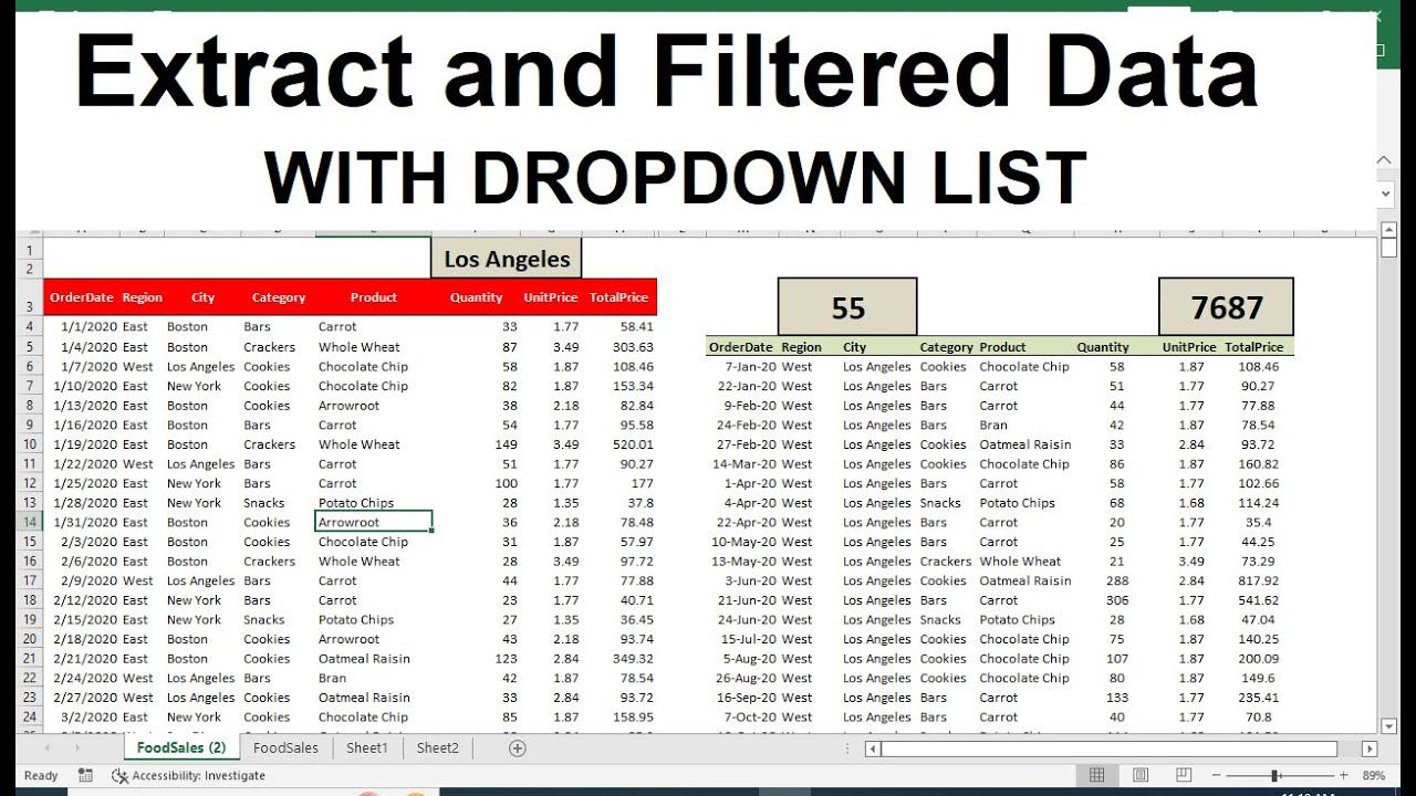 How To Extract Data From Excel Based On Criteria - YouTube