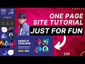 One Page Site Tutorial Example Page - Elementor Wordpress Tutorial