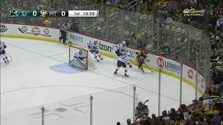 Crosby frustrated after blatant slew foot by Karlsson