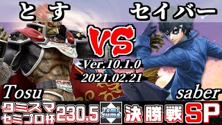 タミスマSP230.5 セミプロ杯決勝戦 とす(ガノンドロフ) VS セイバー(ジョーカー) - スマブラSP