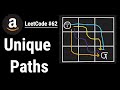 Unique Paths - LeetCode #62 | Python, JavaScript, Java and C++