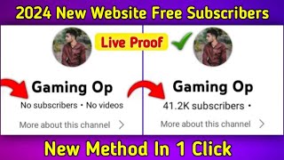 How To Get Free Subscribers On Youtube - Subscriber Kaise Badhaye - Free Subscribers Website 2024