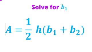 How to solve a formula for a specific variable