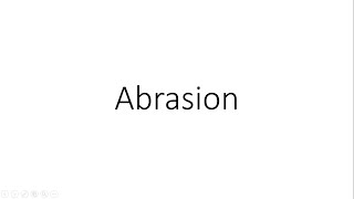 Abrasion - Forensic Medicine (FMT)