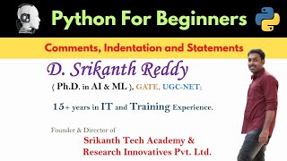 PYTHON-Comments, Indentation and Statements(In Telugu)