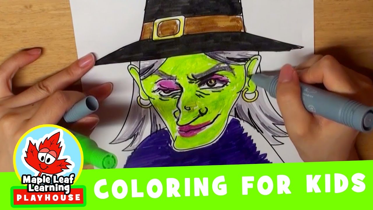 Halloween Coloring Pages For Kids | Maple Leaf Learning Playhouse - YouTube