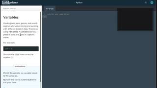 variables codeAcademy python